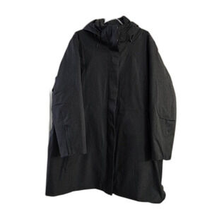 Women's Parka Gray Hooded Coat 2XL